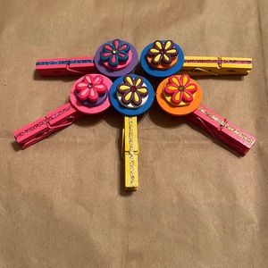 Adorable flower clips for chips or papers